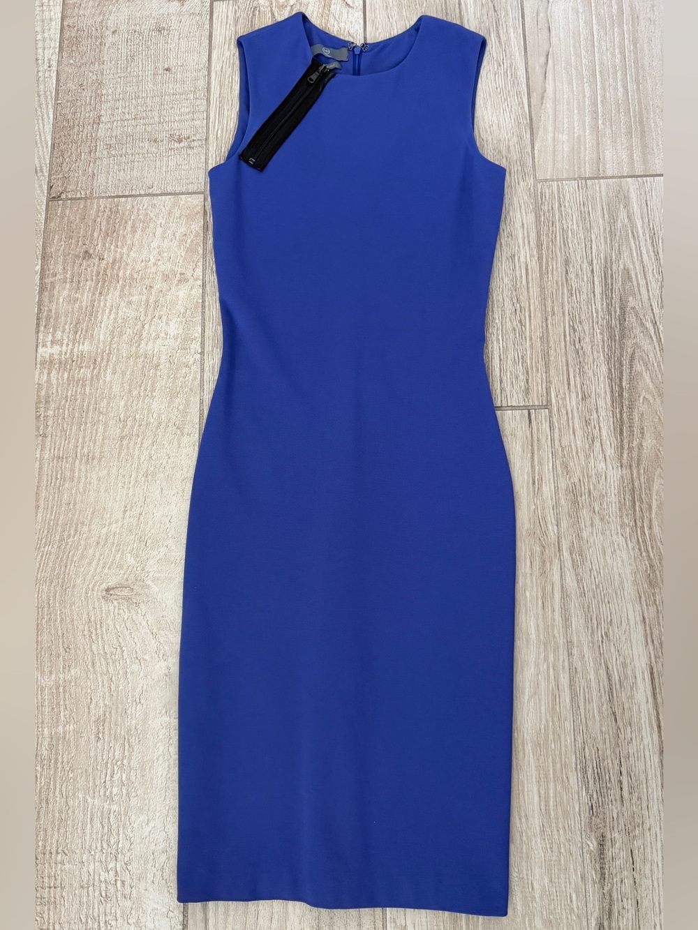 Archive McQ Alexander McQueen Lee McQueen Era Ultramarine Blue Zip Detail Dress